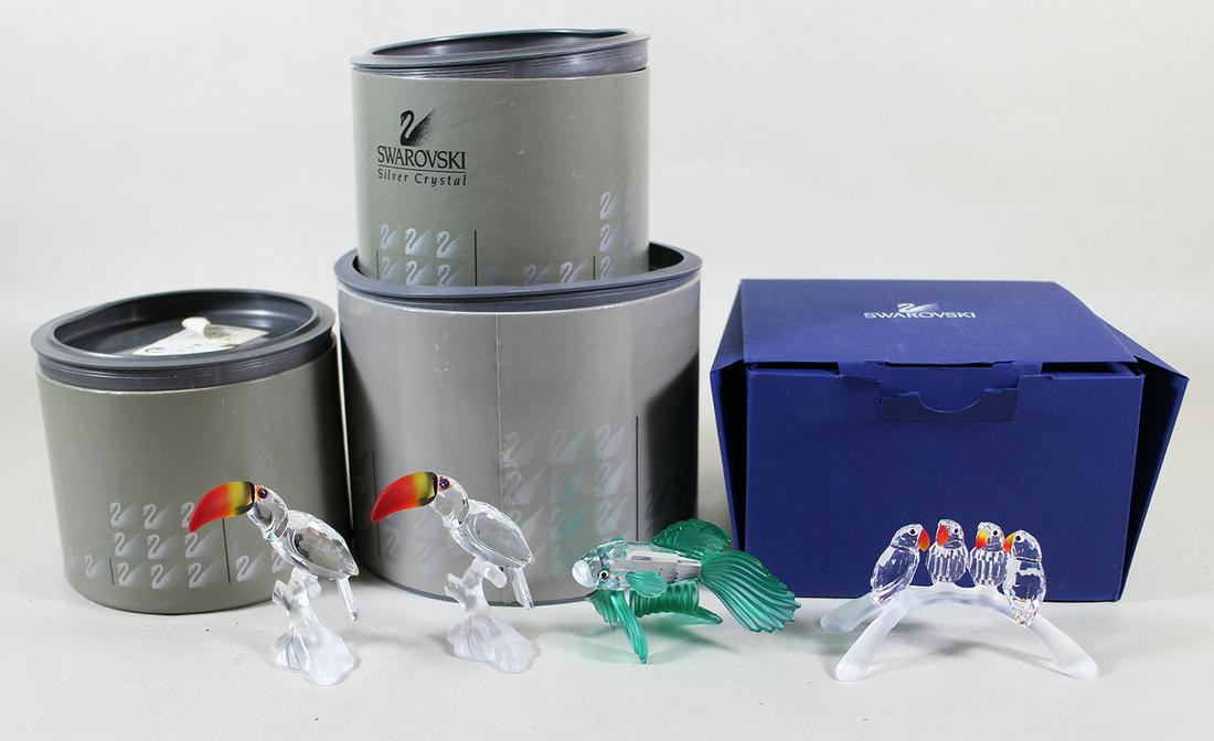 SWAROVSKI TOUCAN, FLYING GREEN FISH, & BIRDS (1 of 3)