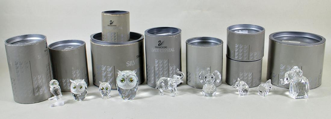 (9) SWAROVSKI ELEPHANTS & OWLS (1 of 5)