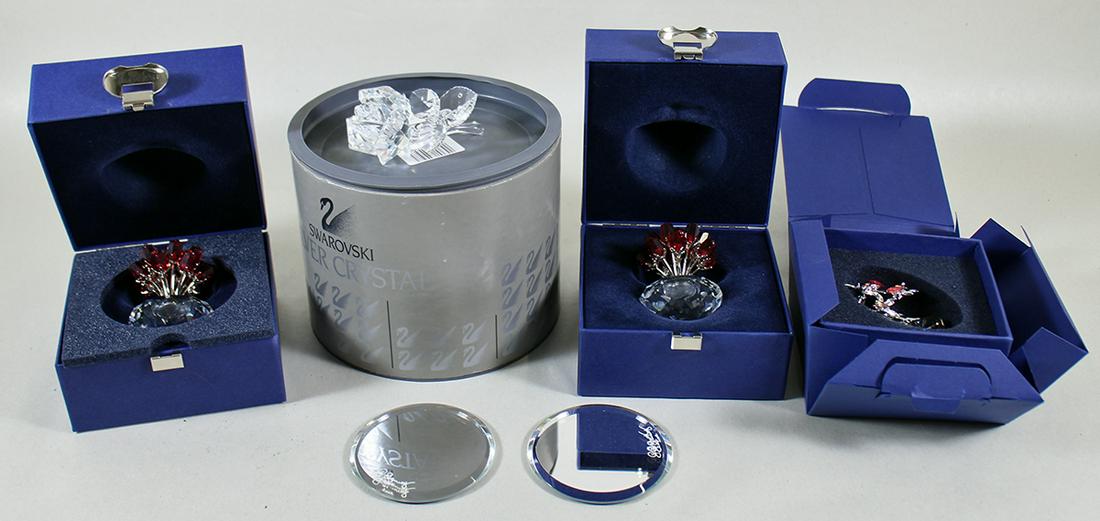 (4) SWAROVSKI CRYSTAL FLOWER BASKETS (1 of 4)