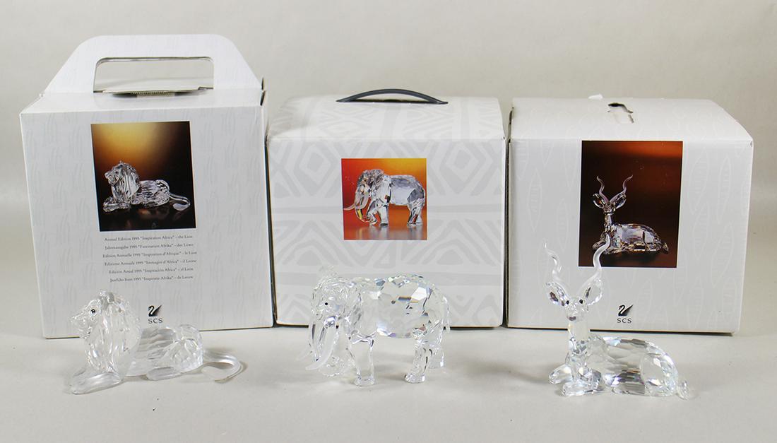 (3) SWAROVSKI ANNUAL EDITION AFRICA FIGURINES (1 of 4)