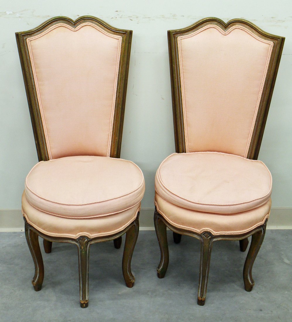 (2) VINTAGE REGENCY HIGH BACK CHAIRS (1 of 2)