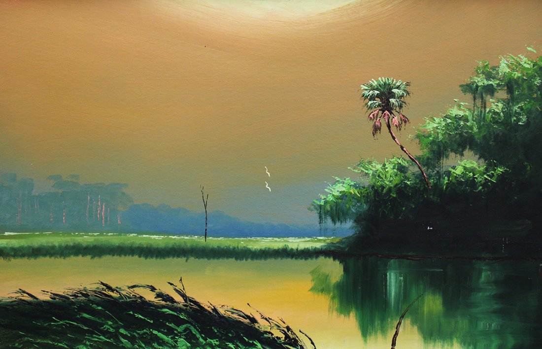 UNSIGNED FLORIDA HIGHWAYMEN PAINTING (1 of 4)