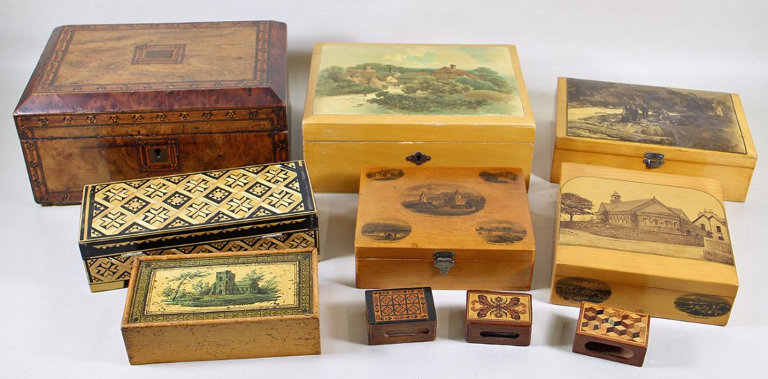 ANTIQUE & VINTAGE BOXES & TEA CADDY (1 of 4)