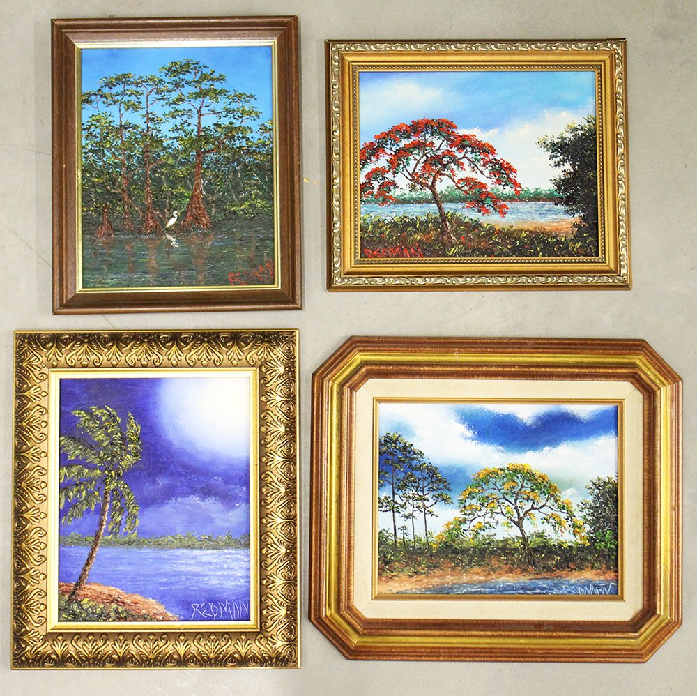 (4) REDMAN FLORIDA PAINTINGS (1 of 3)