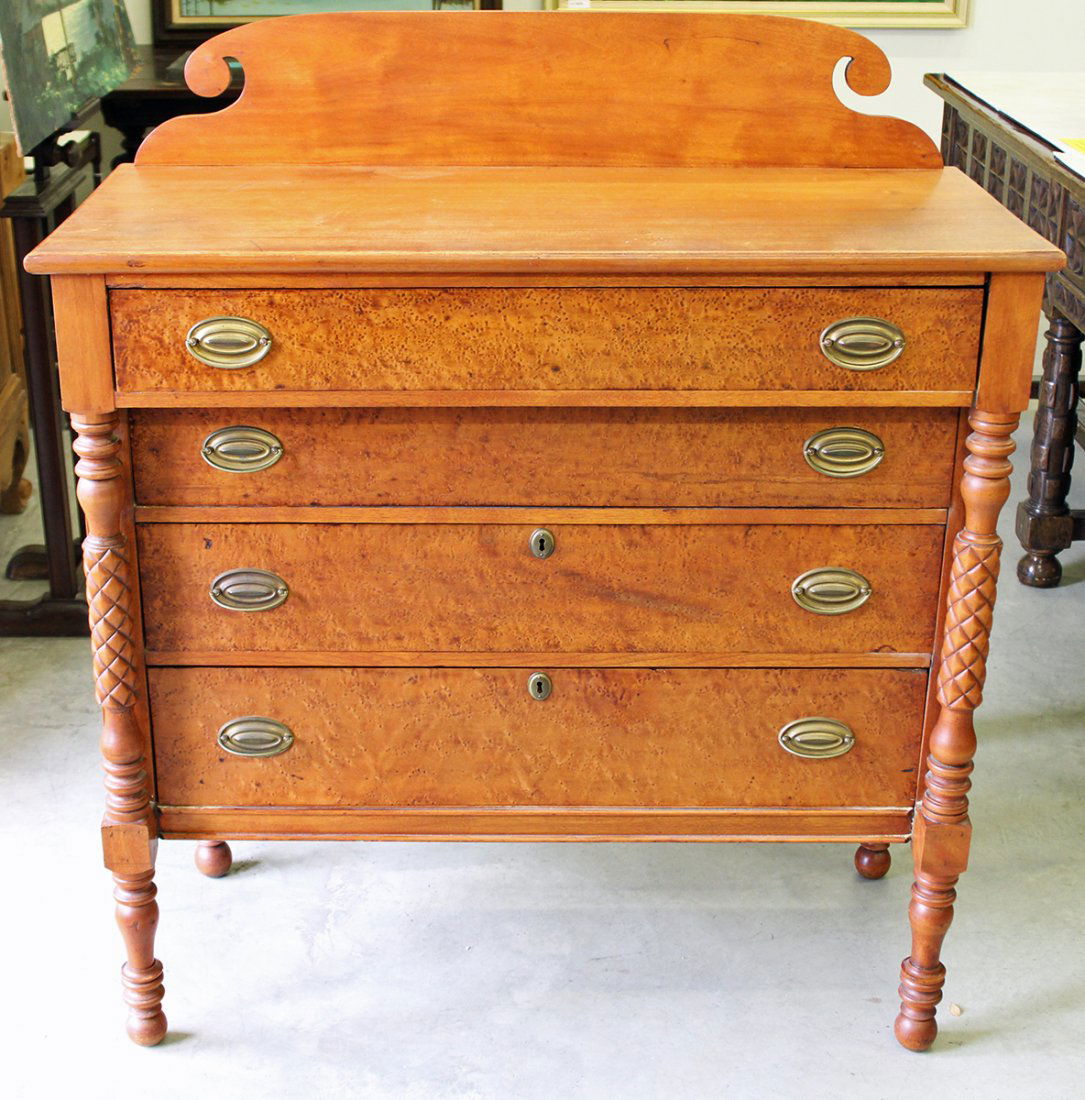 19TH CENTURY SHERATON CHEST OF DRAWERS (1 of 5)