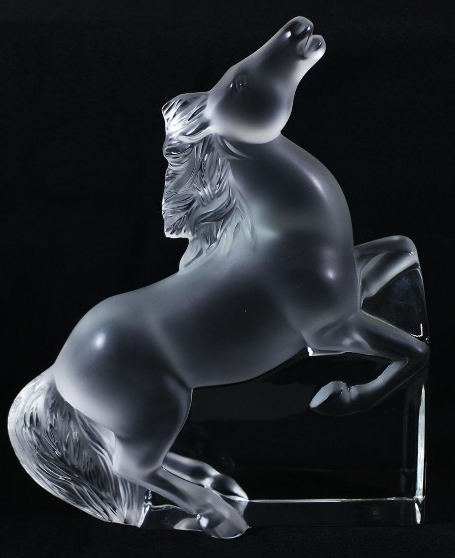 Lalique Crystal Kazak Horse Sculpture