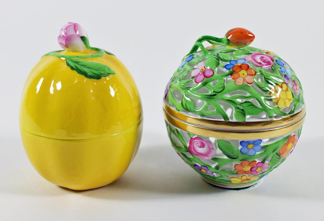 (2) HEREND LIDDED PORCELAIN (1 of 3)