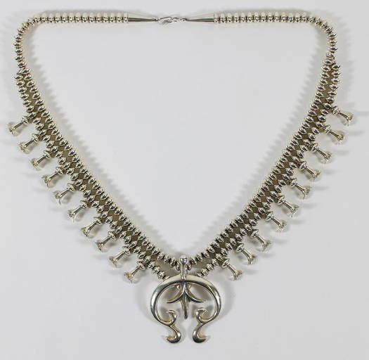 Lfk Sterling Squash Blossom Necklace