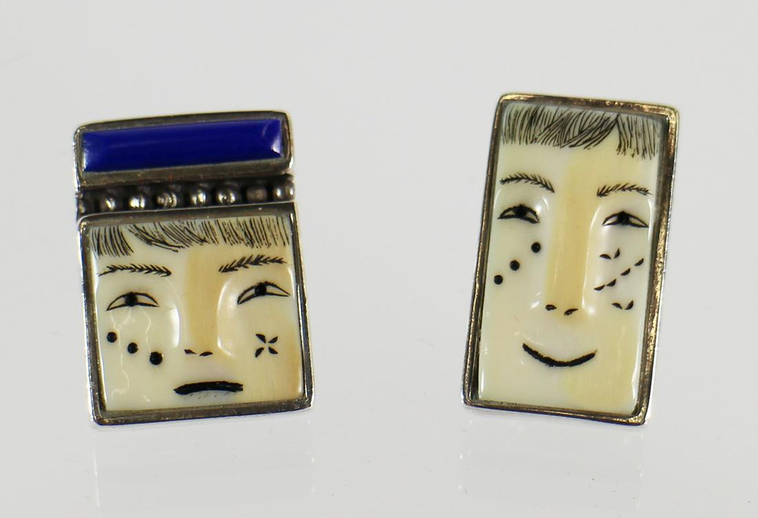 DENISE WALLACE CHUGACH ALUTE ESKIMO EARRINGS (1 of 3)