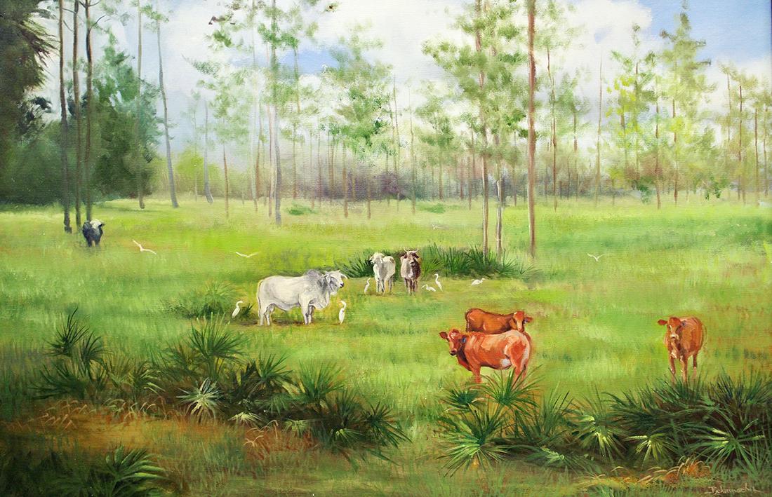 J SCHUMACHER COWS PAINTING (1 of 5)