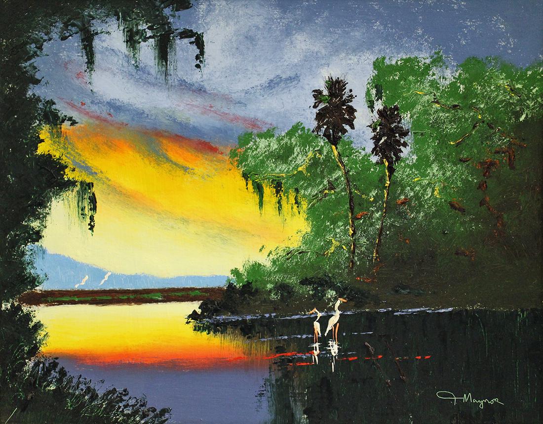 JOHN MAYNOR FLORIDA SUNSET HIGHWAYMEN PAINTING (1 of 4)