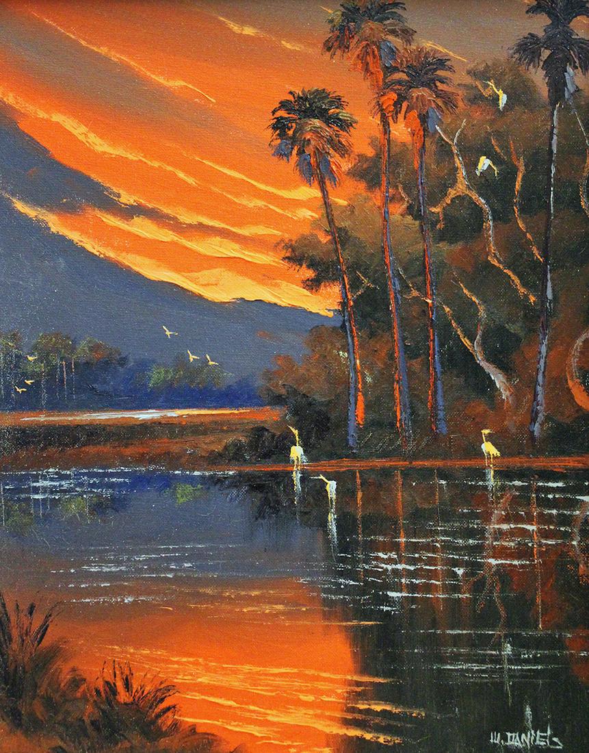 WILLIE DANIELS FIRE SKY HIGHWAYMEN PAINTING (1 of 5)