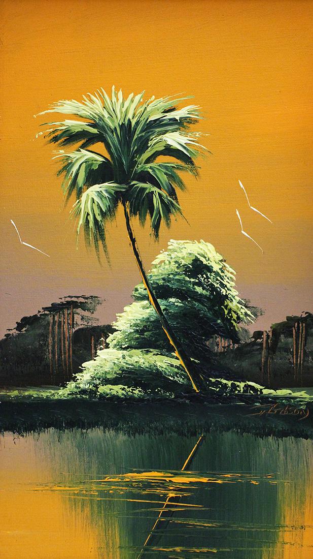 JAMES GIBSON SUNSET PALM HIGHWAYMEN PAINTING (1 of 4)