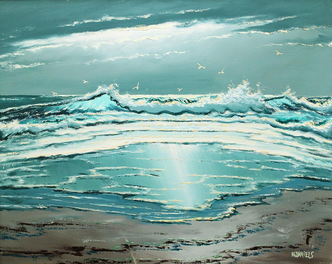 WILLIE DANIELS OCEAN BEACH HIGHWAYMEN PAINTING (1 of 4)