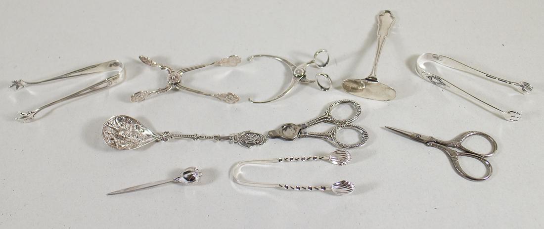 STERLING SILVER TONGS, GRAPE SHEARS, & MORE (1 of 3)