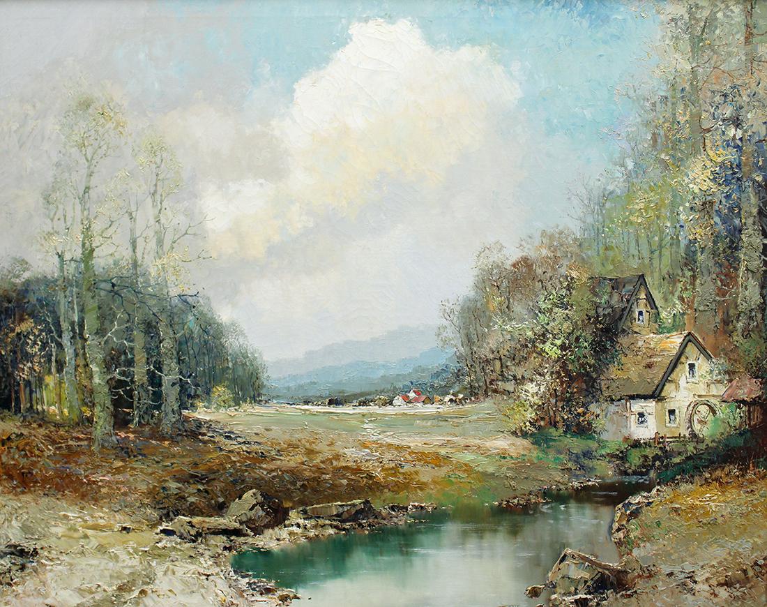 WILLI BAUER COTTAGE LANDSCAPE PAINTING (1 of 6)