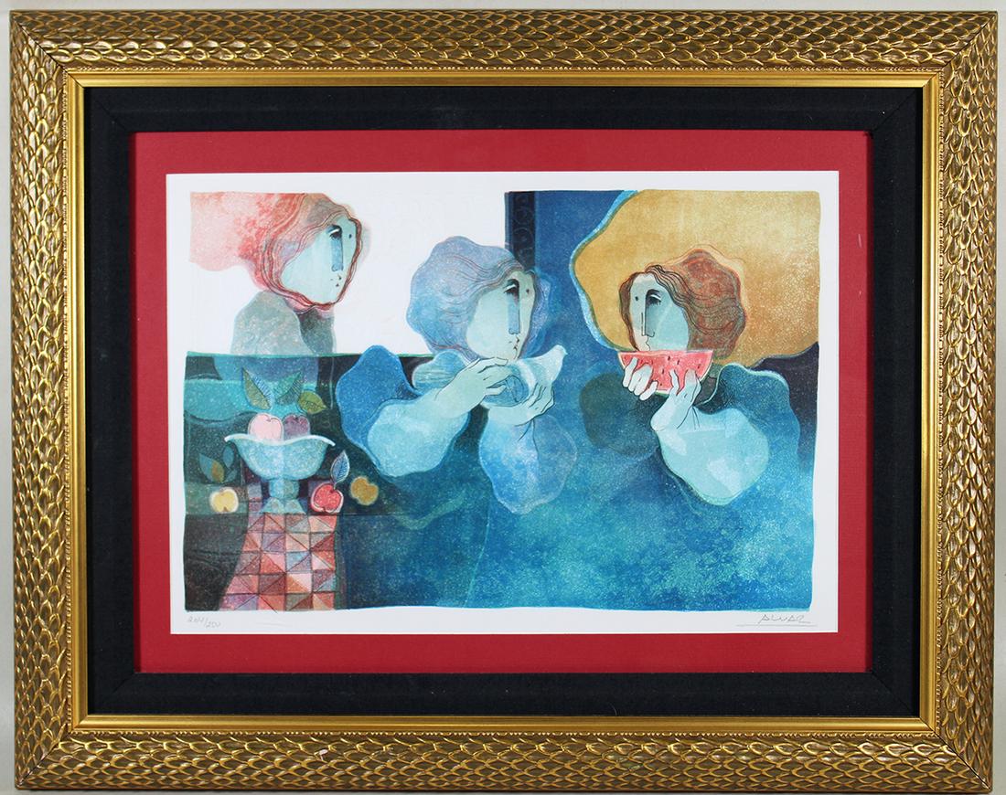 ALVAR SUNOL WATERMELON LITHOGRAPH (1 of 2)