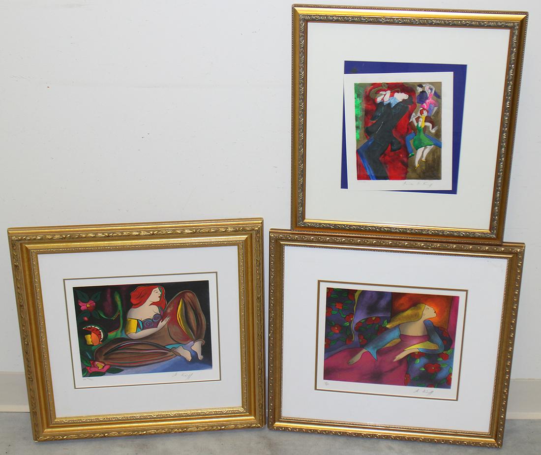(3) LINDA LE KINFF LITHOGRAPHS (1 of 4)