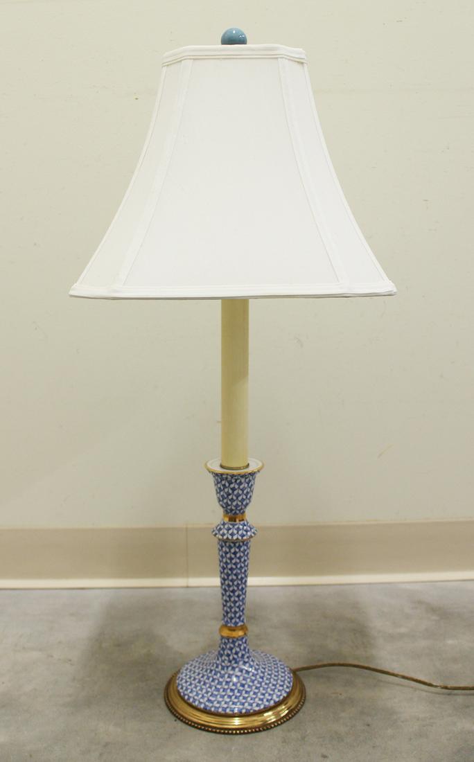 FREDERICK COOPER BLUE & WHITE LAMP (1 of 2)
