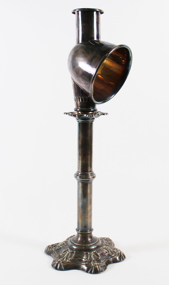 WALKER & HALL SILVERPLATE CANDLE READING LAMP (1 of 4)