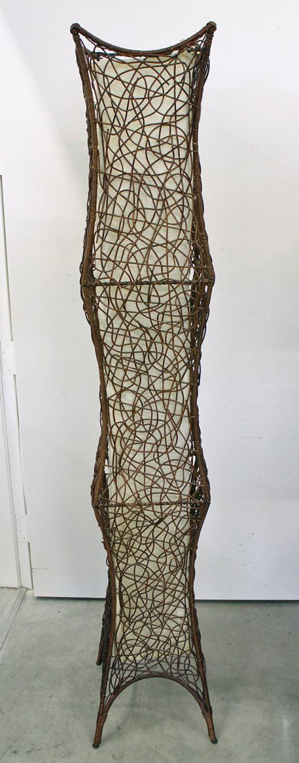 ITALIAN RATTAN FLOOR LAMP (1 of 2)
