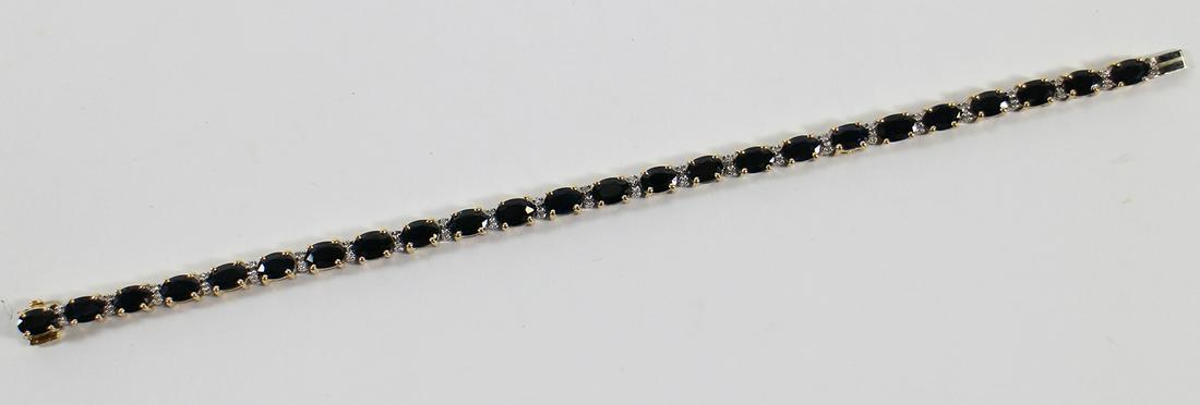 14K SAPPHIRE & DIAMOND BRACELET (1 of 2)