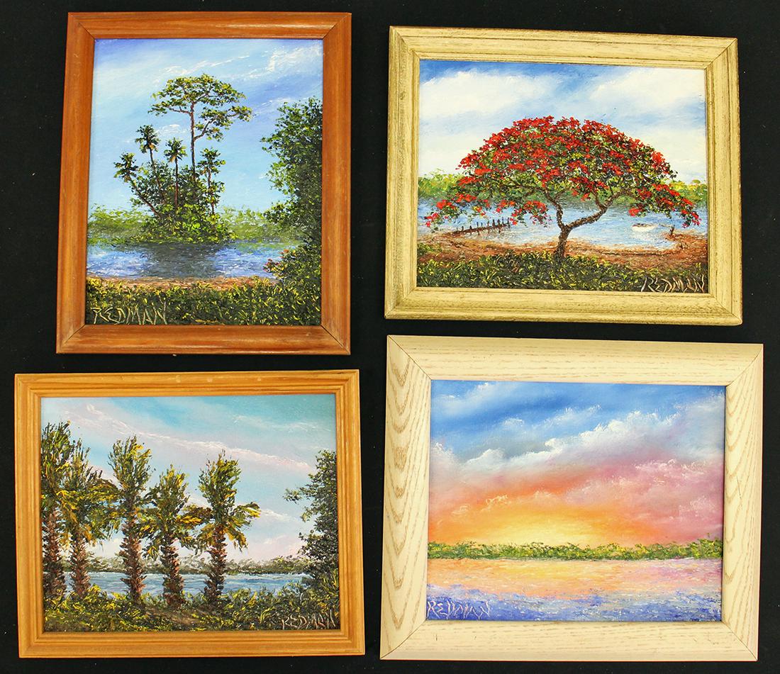 (4) REDMAN FLORIDA PAINTINGS (1 of 3)