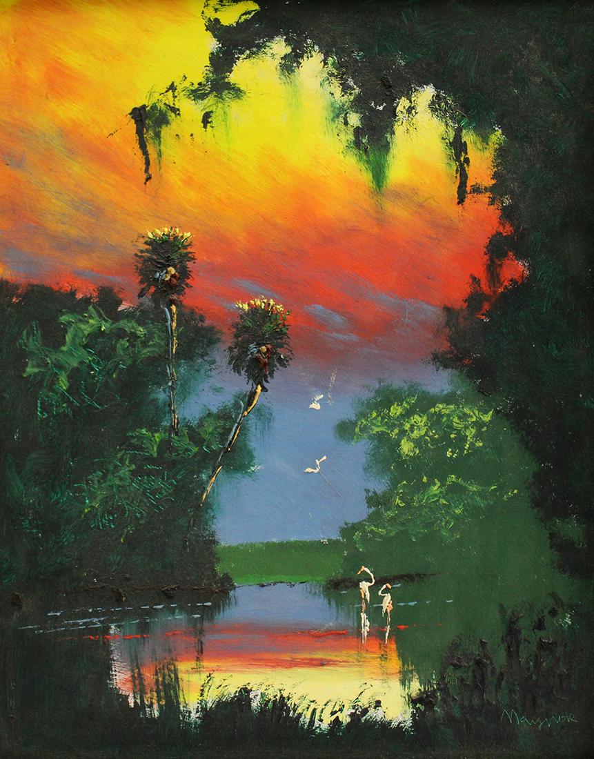 JOHN MAYNOR SUNSET RIVER HIGHWAYMEN PAINTING (1 of 4)
