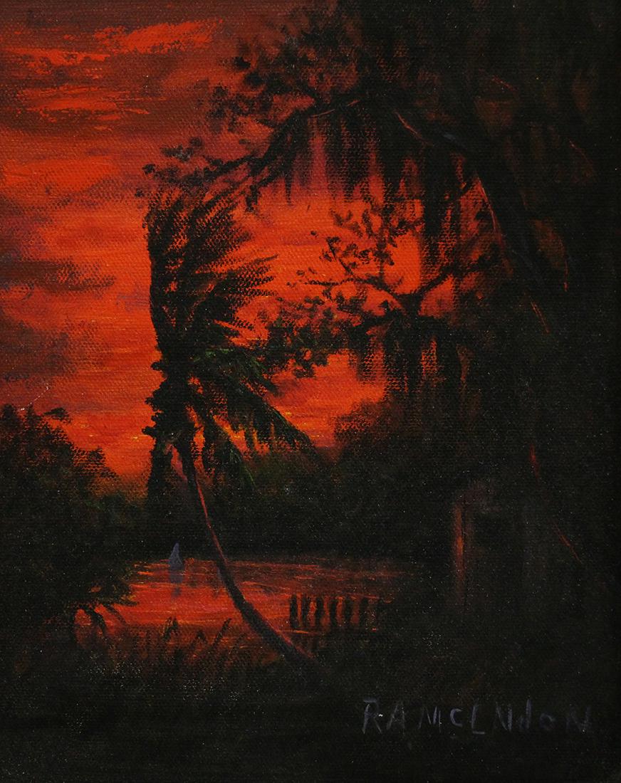 ROY MCLENDON RED SUNSET HIGHWAYMEN PAINTING (1 of 3)