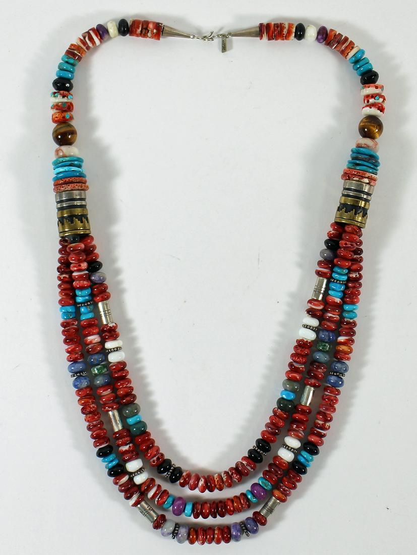 TOMMY SINGER NAVAJO MULTI STONE NEKLACE (1 of 4)