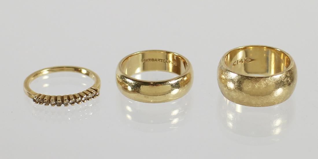 14K DIAMOND WEDDING RING & BANDS (1 of 3)