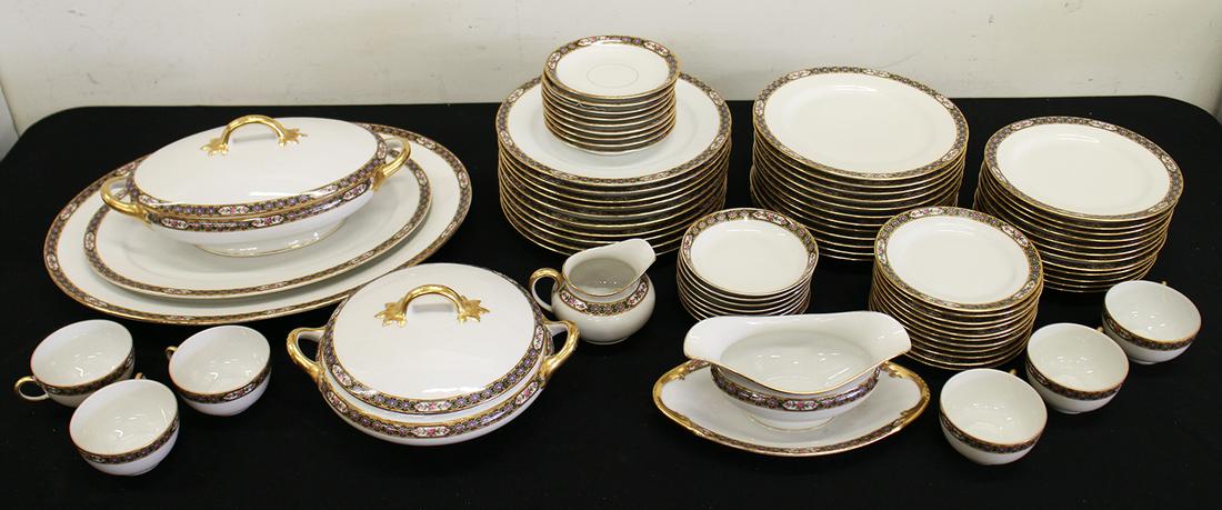 74 PIECE JEAN POUYAT LIMOGES CHINA SET (1 of 5)
