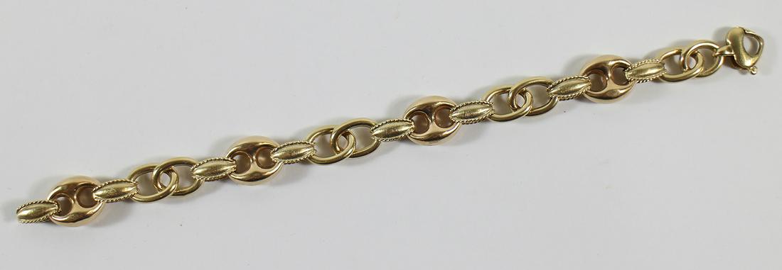 14K YELLOW GOLD LINK BRACELET (1 of 3)