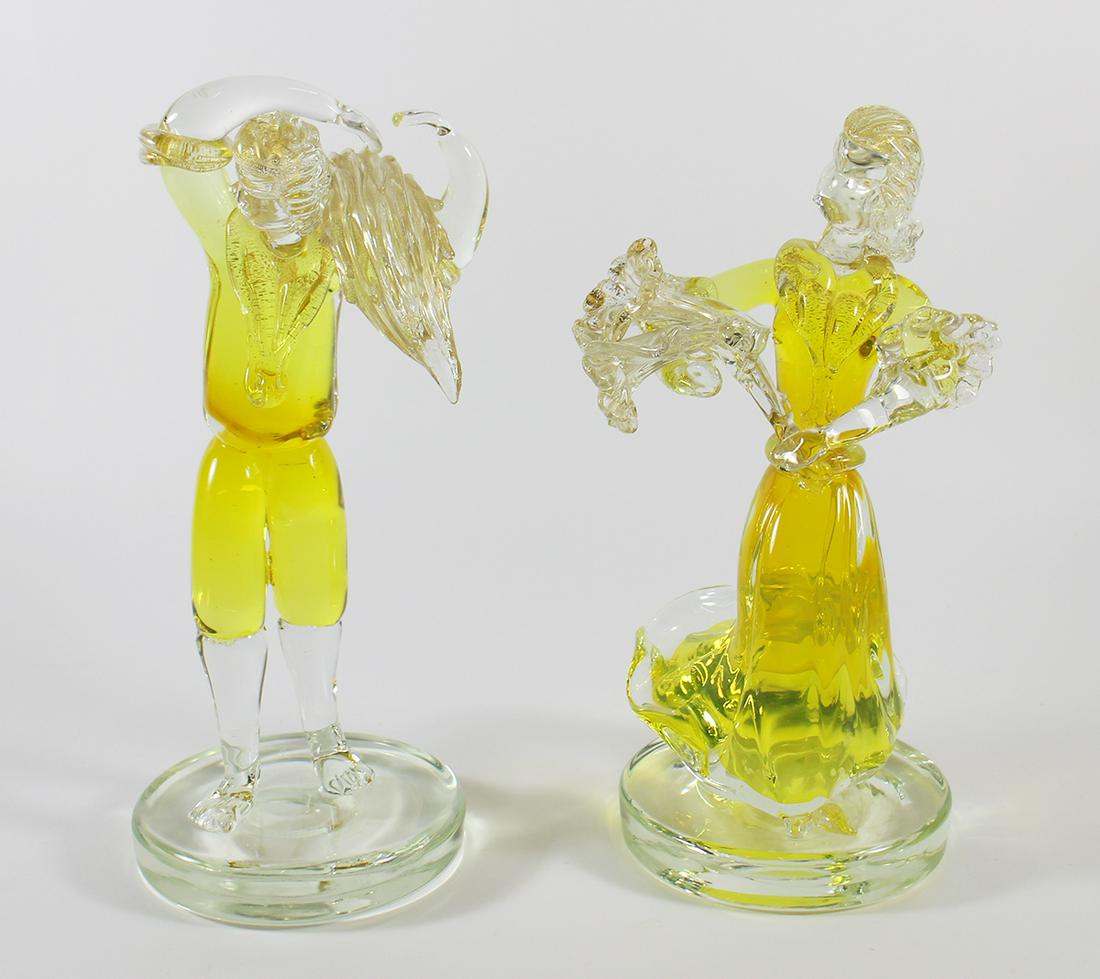 (2) MURANO GLASS PEASANT FIGURES (1 of 3)