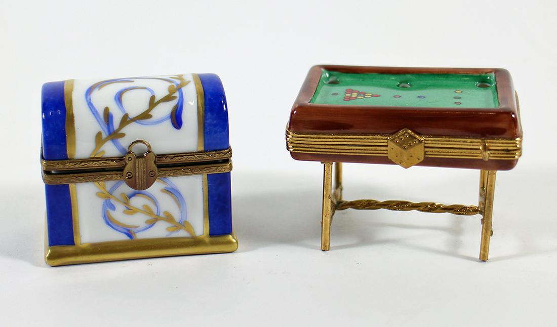 (2) PEINT MAIN LIMOGES TRINKET BOXES (1 of 4)
