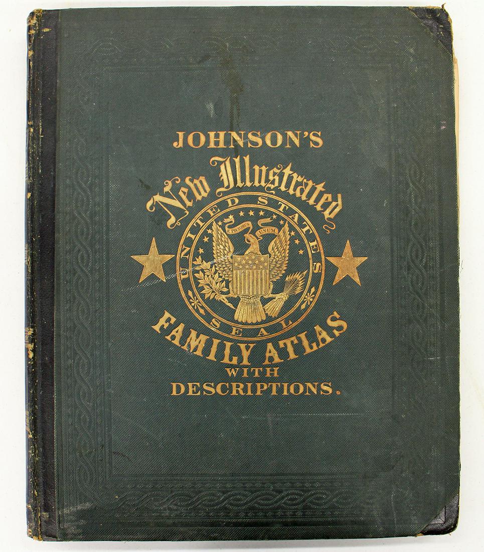 JOHNSON & COLTON NEW ILLUSTRATED FAMILY ATLAS 1861 (1 of 9)