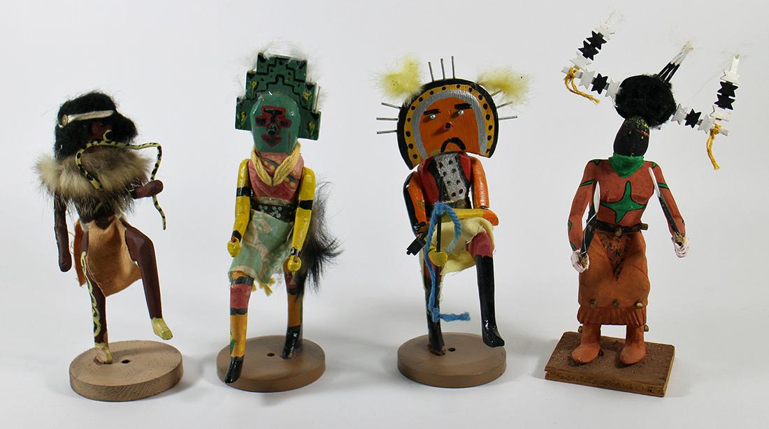 (4) HOPI KACHINA DOLLS - YAZZIE (1 of 2)