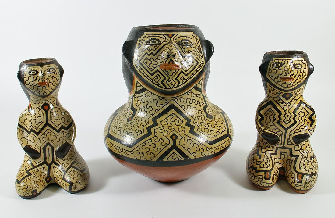 (3) PERUVIAN POTTERY PIECES (1 of 3)