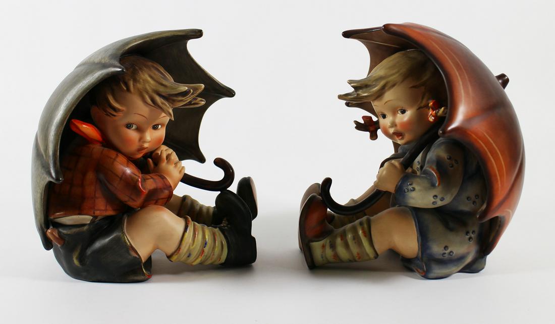 HUMMEL UMBRELLA BOY & GIRL FIGURINES (1 of 4)