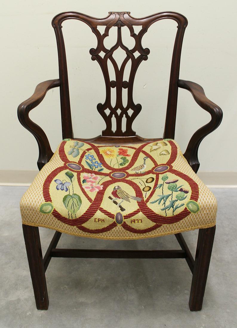 NEEDLEPOINT ARMCHAIR (1 of 3)