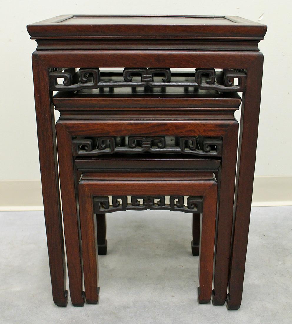 (3) CHINESE NESTING TABLES (1 of 3)