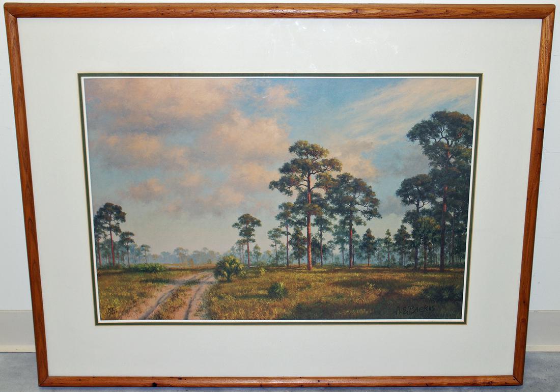 A.E. BACKUS SIGNED LITHOGRAPH (1 of 4)