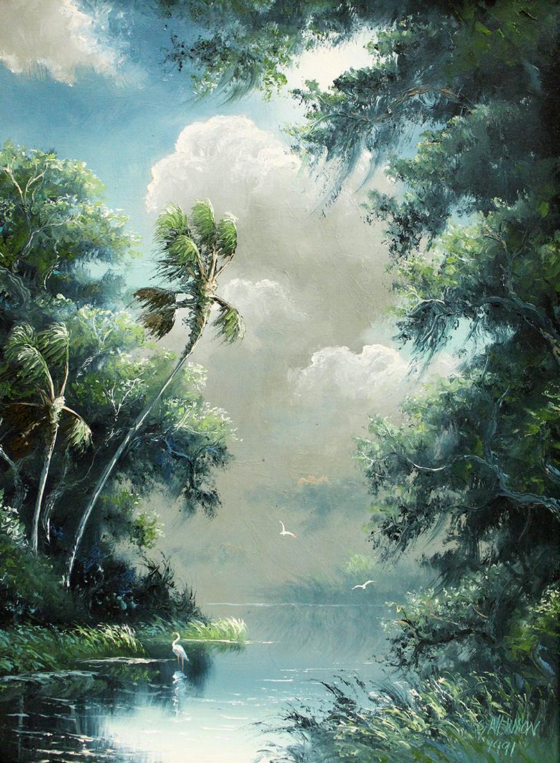 SAM NEWTON CLOUDY INLET HIGHWAYMEN PAINTING (1 of 4)