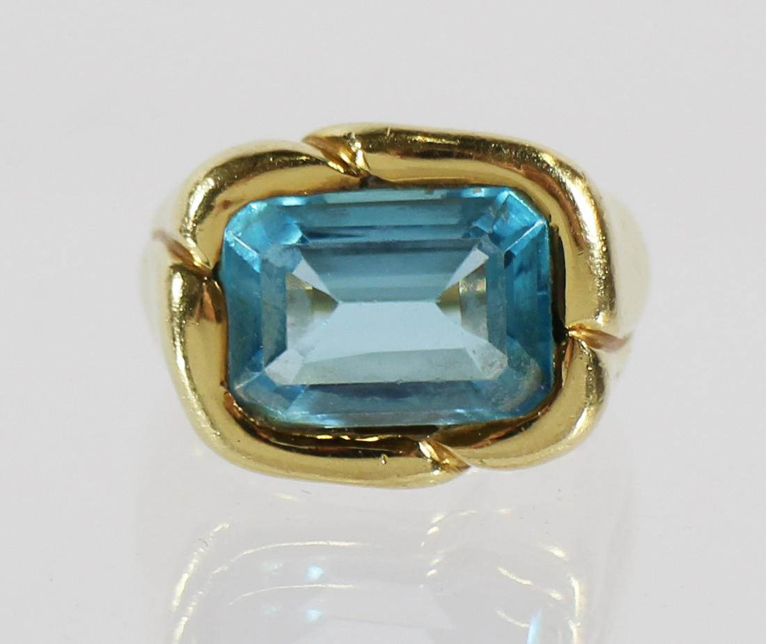 18K BLUE TOPAZ RING (1 of 3)