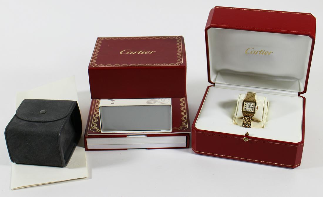 18K CARTIER SANTOS DEMOISELLE WATCH (1 of 5)