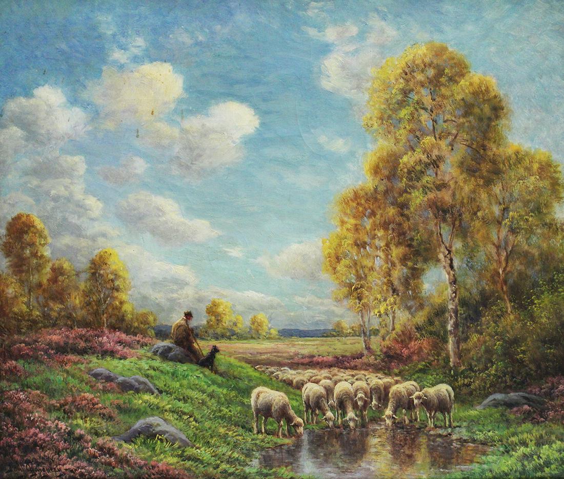 PAUL CHAIGNEAU "THE HERD" PAINTING (1 of 7)