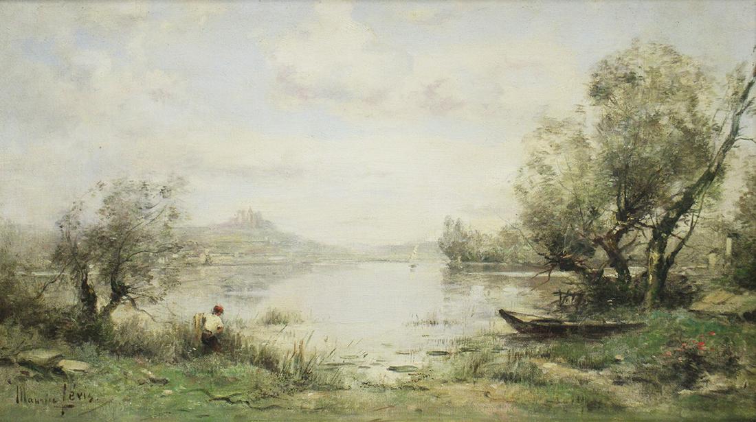 MAURICE LEVIS "THE ANGLER" PAINTING (1 of 5)