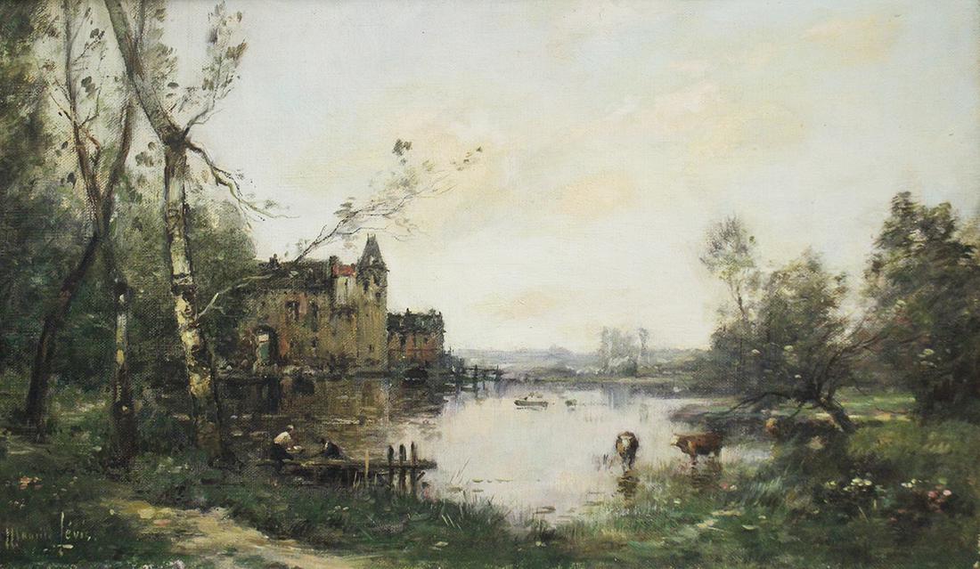 MAURICE LEVIS "THE OLD MILL" PAINTING (1 of 6)