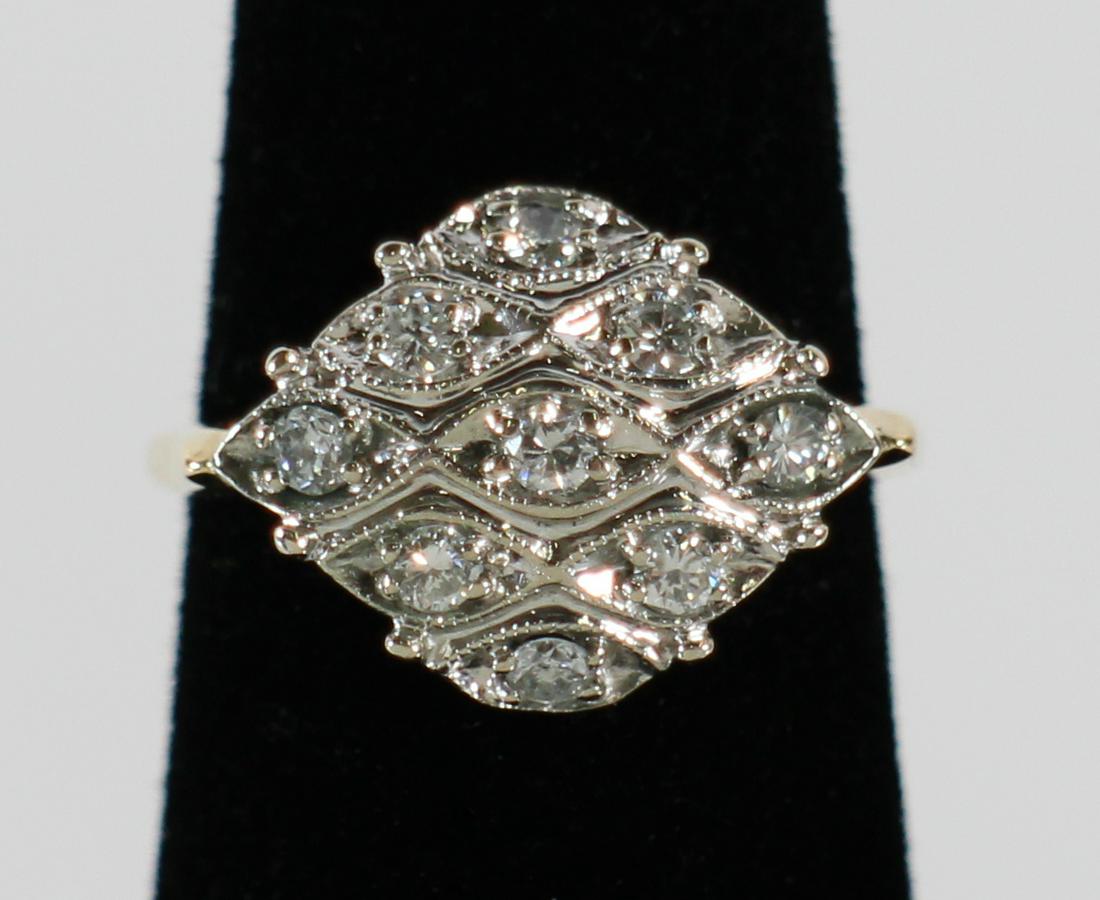 VINTAGE 14K EVERWED DIAMOND RING (1 of 5)
