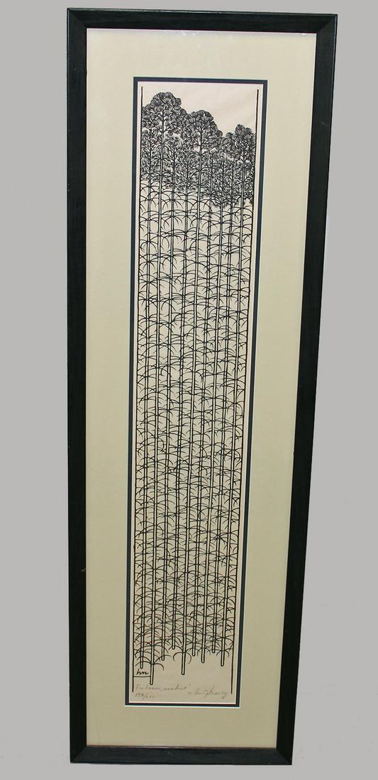 JACQUES HNIZDOVSKY "FIR TREES" WOODCUT (1 of 3)